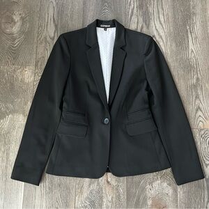 EXPRESS Black Long Sleeve Career Blazer Jacket Size 4